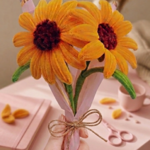 Sunny Sunflower Pipe Cleaner Bouquet 🌻✨