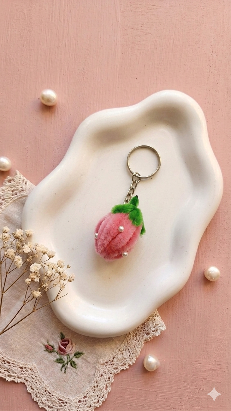 Mini Strawberry Keychain πβ¨